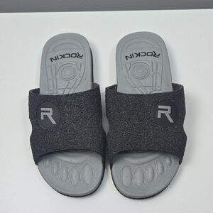 Rockin Black and Gray Slide Sandals